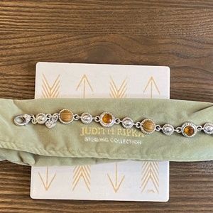 Judith Ripka Sterling Bracelet- Jasper and Citrine
